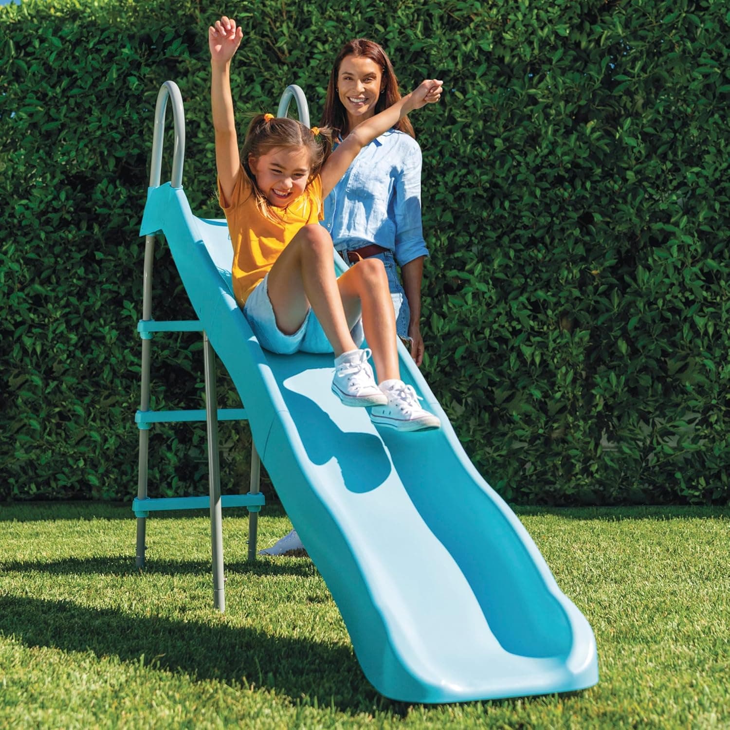 Zjeżdżalnia dla dzieci ogrodowa ślizg 183 cm stal tworzywo INTEX 44106